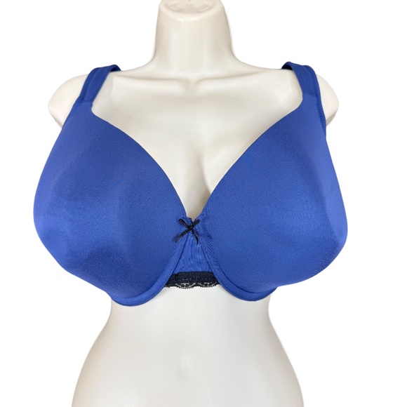 Cacique Lightly Lined Full Coverage Navy Blue Bra Women's Size 44DDD - Picture 5 of 15